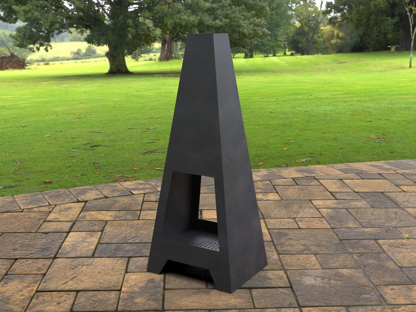 Patio Double-sided Fireplace. DXF, SVG files for laser, plasma cutting. Chiminea Fire Pit. Фото 3