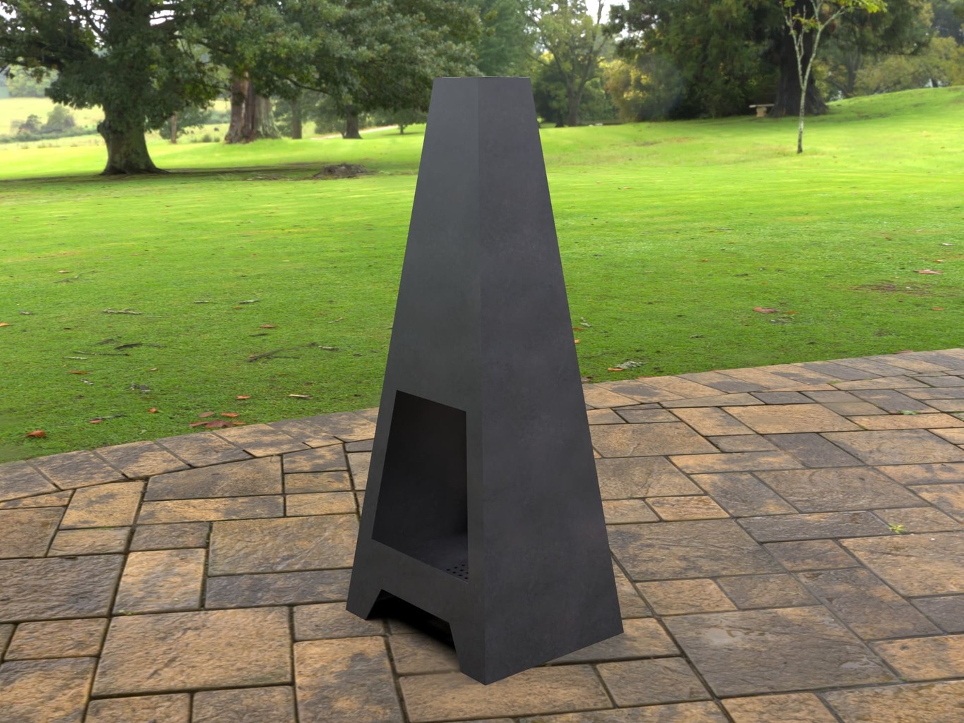 Patio Double-sided Fireplace. DXF, SVG files for laser, plasma cutting. Chiminea Fire Pit. Фото 5