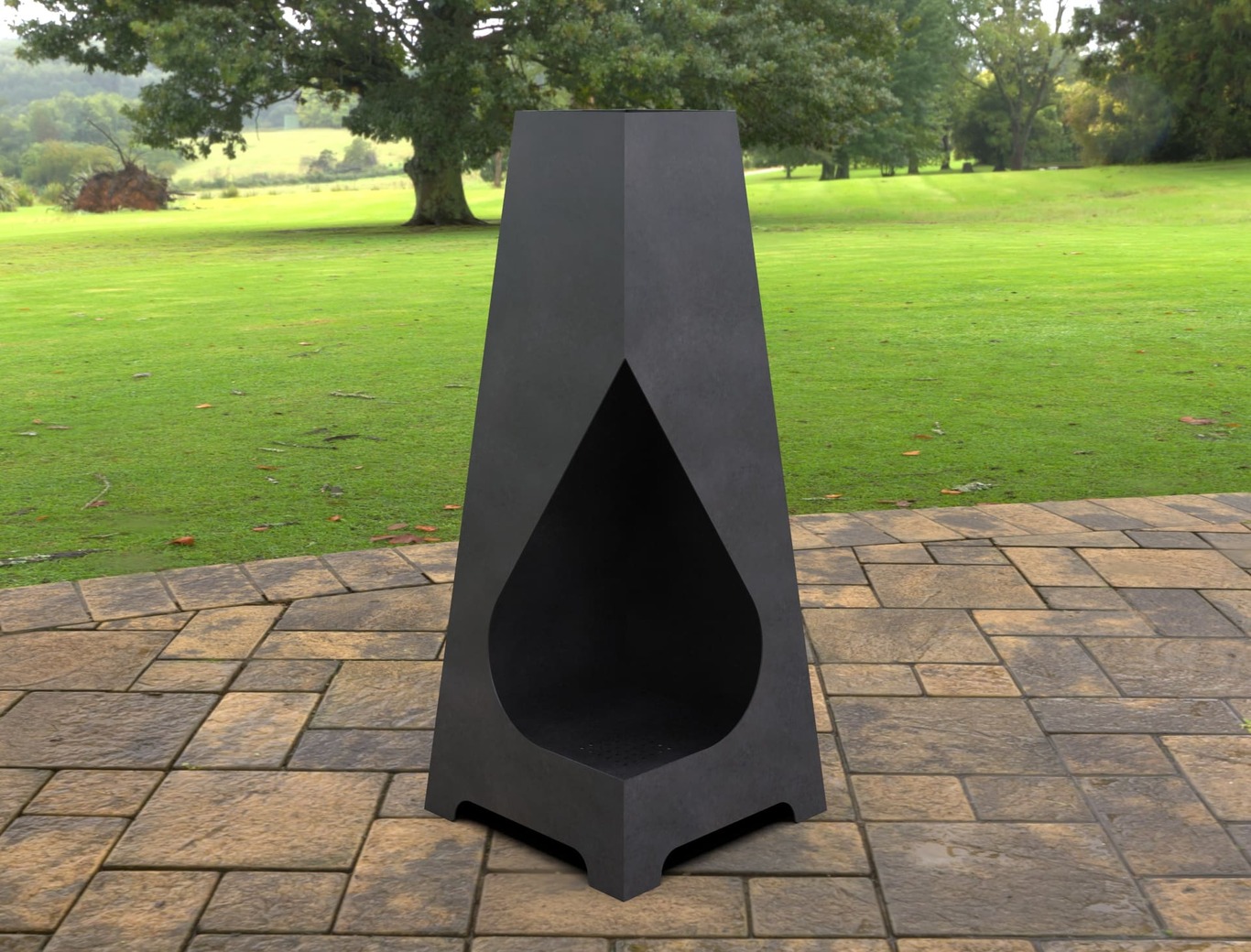 Backyard Drop Fireplace. DXF, SVG files for laser, plasma cutting. Chiminea Fire Pit. Фото 3