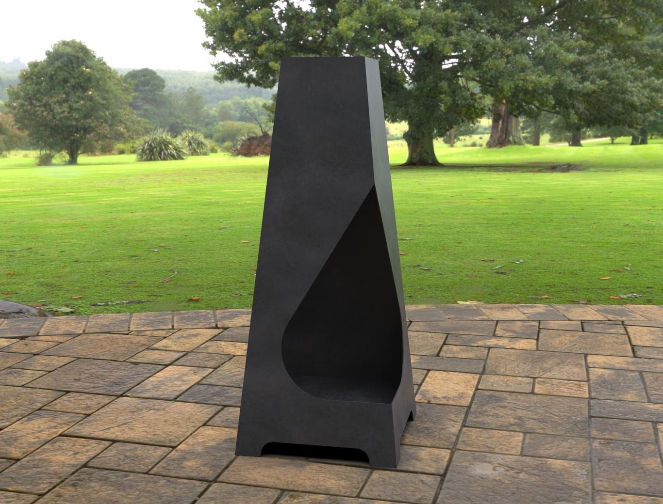 Backyard Drop Fireplace. DXF, SVG files for laser, plasma cutting. Chiminea Fire Pit. Фото 6