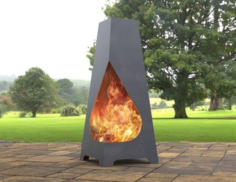 Backyard Drop Fireplace. DXF, SVG files for laser, plasma cutting. Chiminea Fire Pit