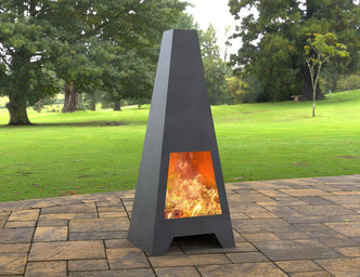 Șemineu exterior cu o singură față. Fișiere DXF, SVG pentru tăiere cu laser, plasmă. Chiminea
