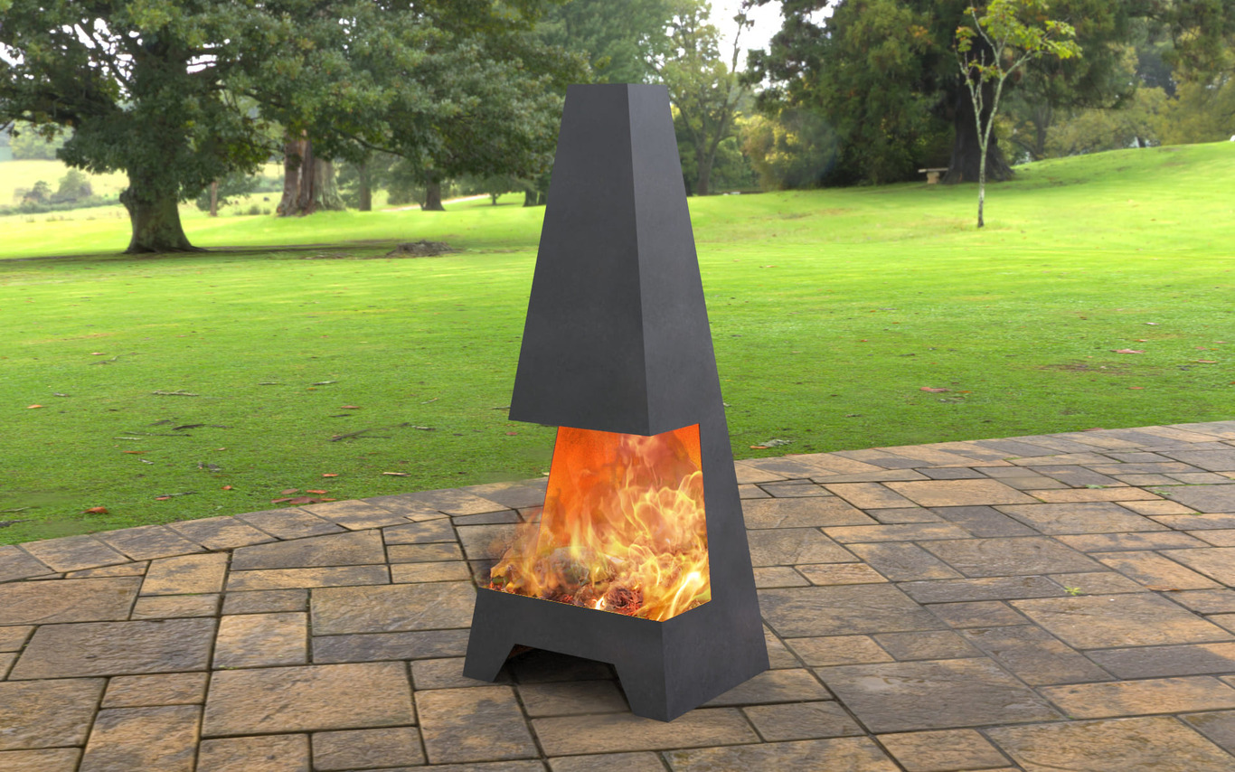 Patio Front Fireplace. DXF, SVG files for laser, plasma cutting. Chiminea Fire Pit. Фото 2