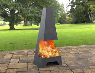 Patio Front Fireplace. DXF, SVG files for laser, plasma cutting. Chiminea Fire Pit