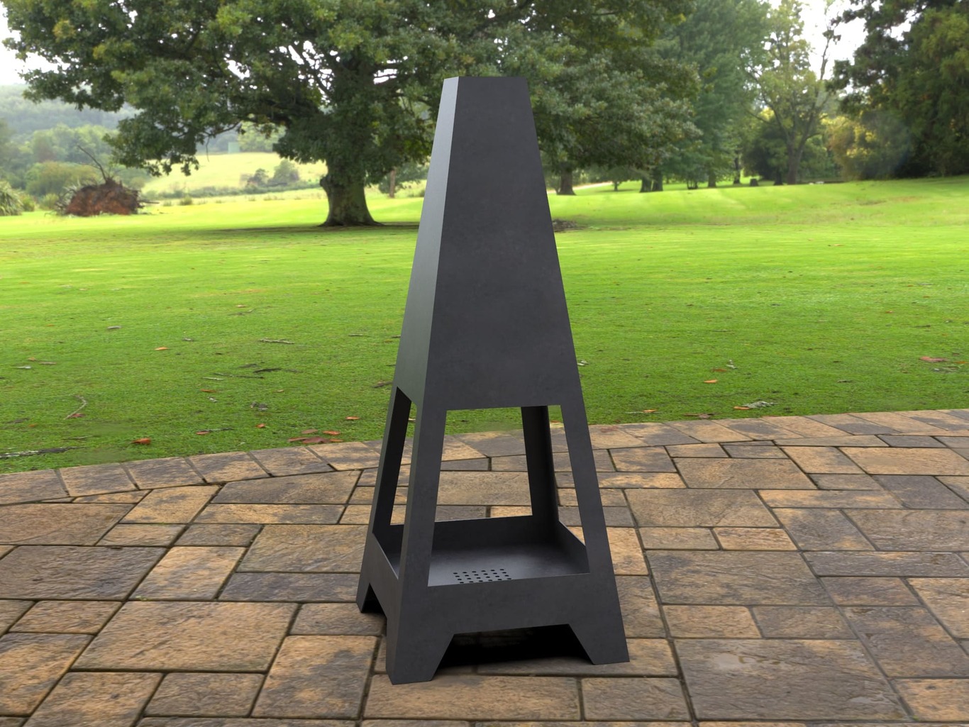 Backyard Four-sided Fireplace. DXF, SVG files for laser, plasma cutting. Chiminea Fire Pit. Фото 4