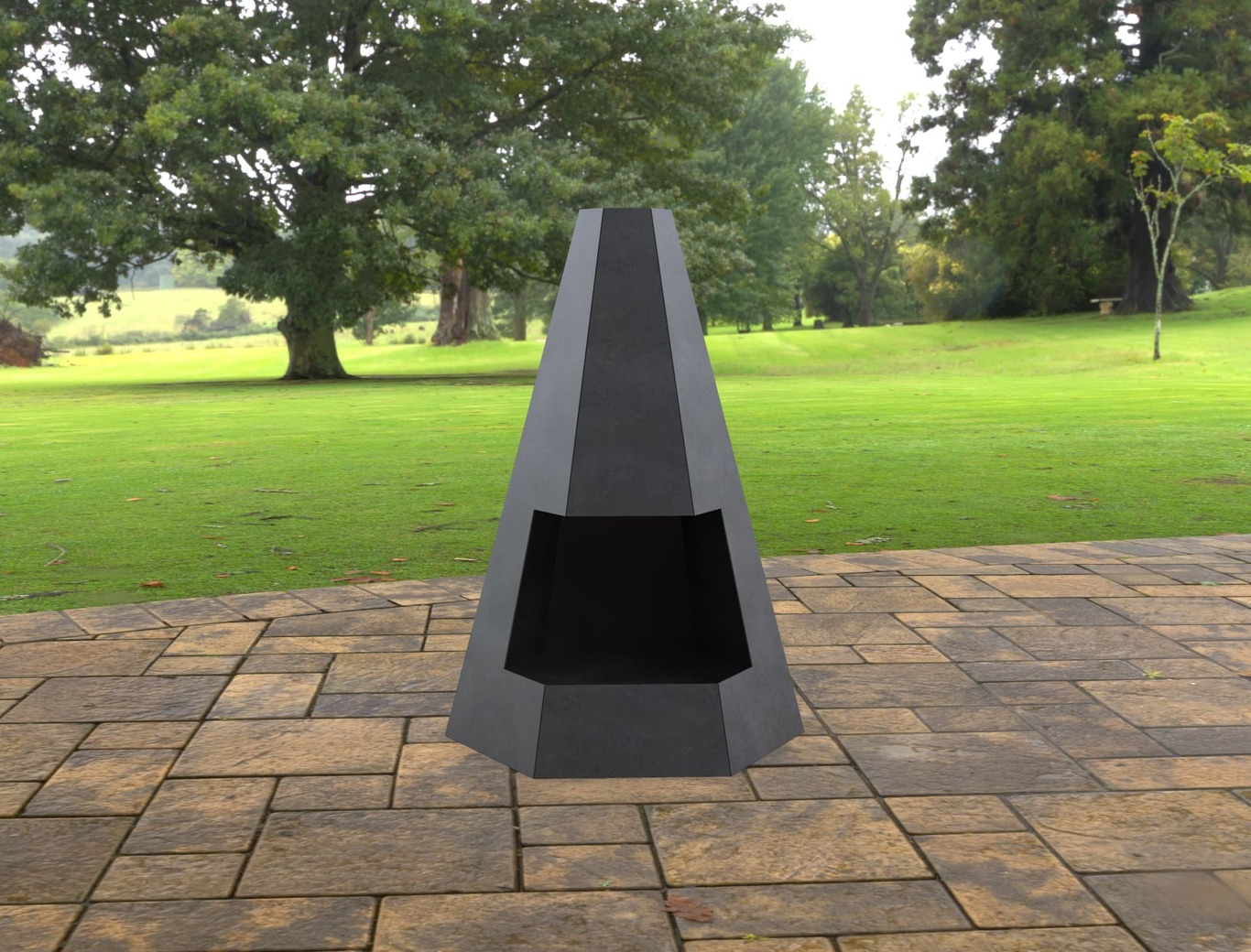Outdoor Hexagon Fireplace. DXF, SVG files for laser, plasma cutting. Chiminea Fire Pit. Фото 3