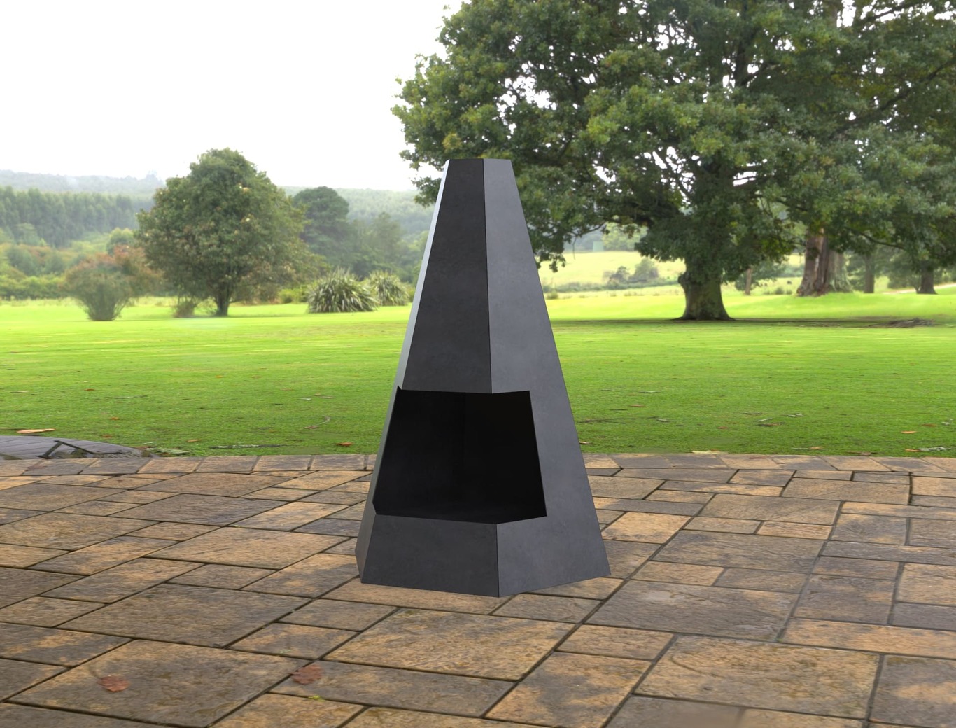 Outdoor Hexagon Fireplace. DXF, SVG files for laser, plasma cutting. Chiminea Fire Pit. Фото 5