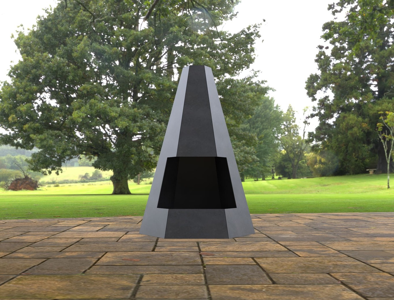 Outdoor Hexagon Fireplace. DXF, SVG files for laser, plasma cutting. Chiminea Fire Pit. Фото 6