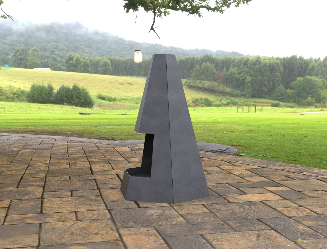 Outdoor Hexagon Fireplace. DXF, SVG files for laser, plasma cutting. Chiminea Fire Pit. Фото 7