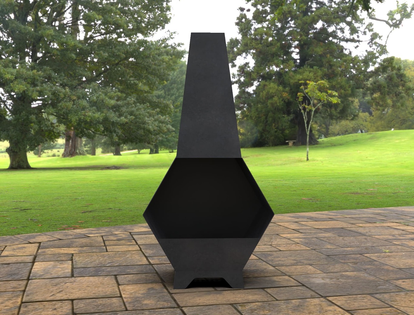 Backyard Hexagon V2 Fireplace. DXF, SVG files for laser, plasma cutting. Chiminea Fire Pit. Фото 3