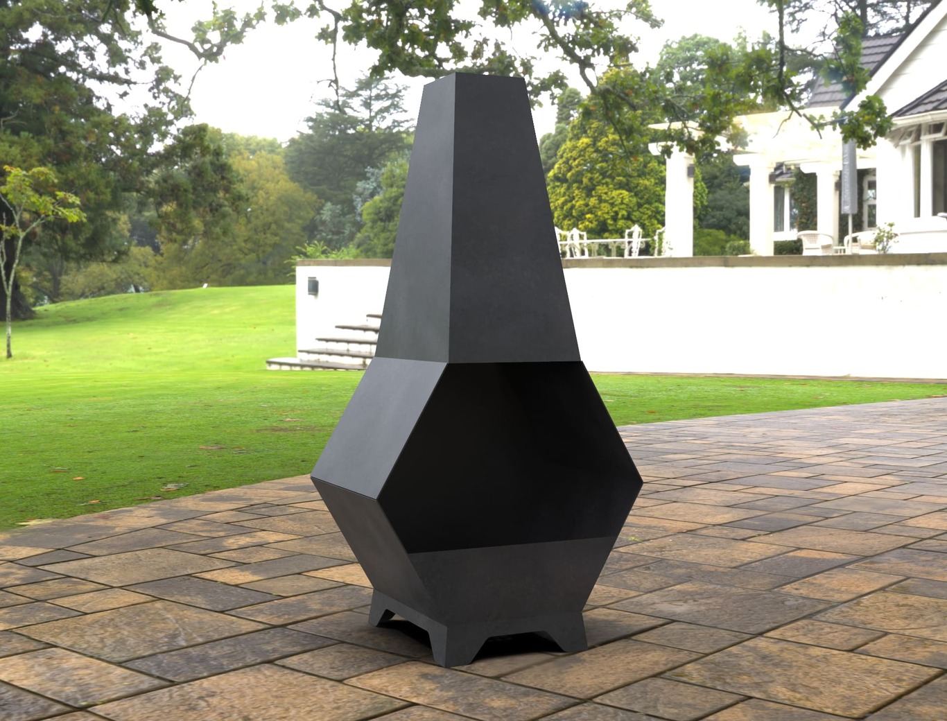 Backyard Hexagon V2 Fireplace. DXF, SVG files for laser, plasma cutting. Chiminea Fire Pit. Фото 4