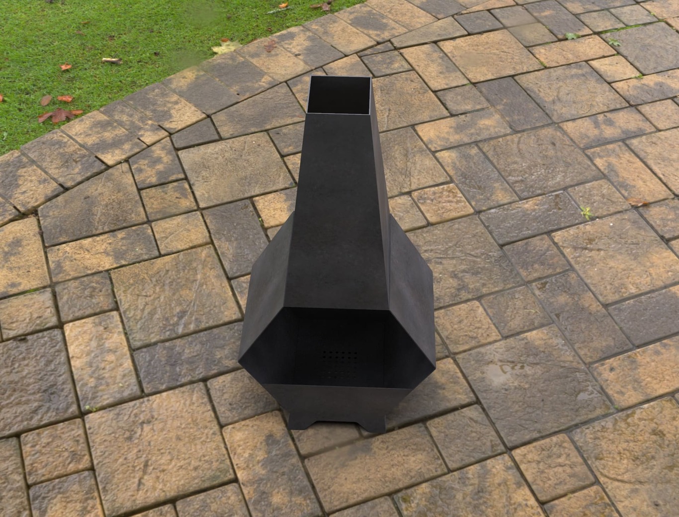 Backyard Hexagon V2 Fireplace. DXF, SVG files for laser, plasma cutting. Chiminea Fire Pit. Фото 6