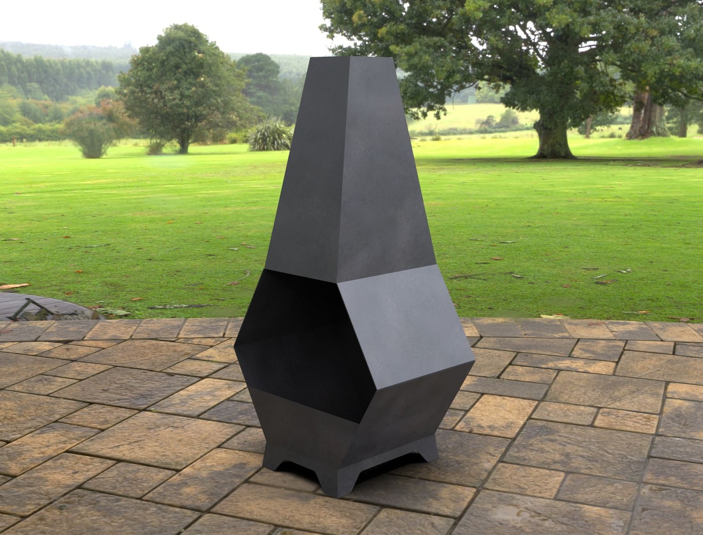 Backyard Hexagon V2 Fireplace. DXF, SVG files for laser, plasma cutting. Chiminea Fire Pit. Фото 5