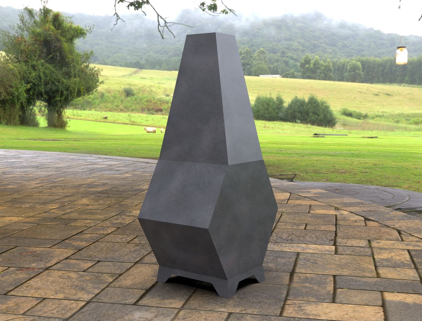 Backyard Hexagon V2 Fireplace. DXF, SVG files for laser, plasma cutting. Chiminea Fire Pit. Фото 8