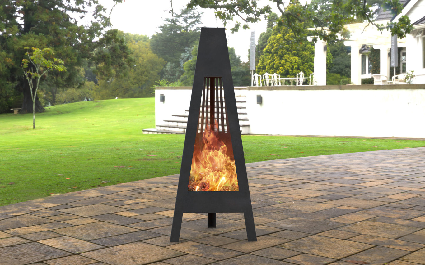 Garden Line Fireplace. DXF, SVG files for laser, plasma cutting. Pyramid Fire Pit