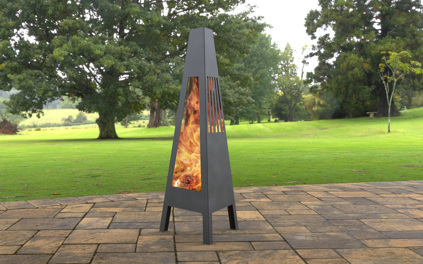 Garden Line Fireplace. DXF, SVG files for laser, plasma cutting. Pyramid Fire Pit. Фото 2