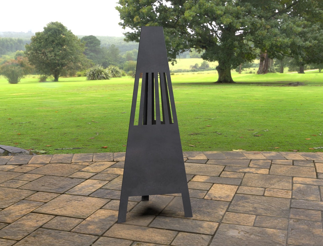 Garden Line Fireplace. DXF, SVG files for laser, plasma cutting. Pyramid Fire Pit. Фото 7