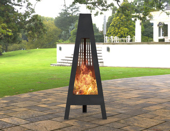 Garden Line Fireplace. DXF, SVG files for laser, plasma cutting. Pyramid Fire Pit