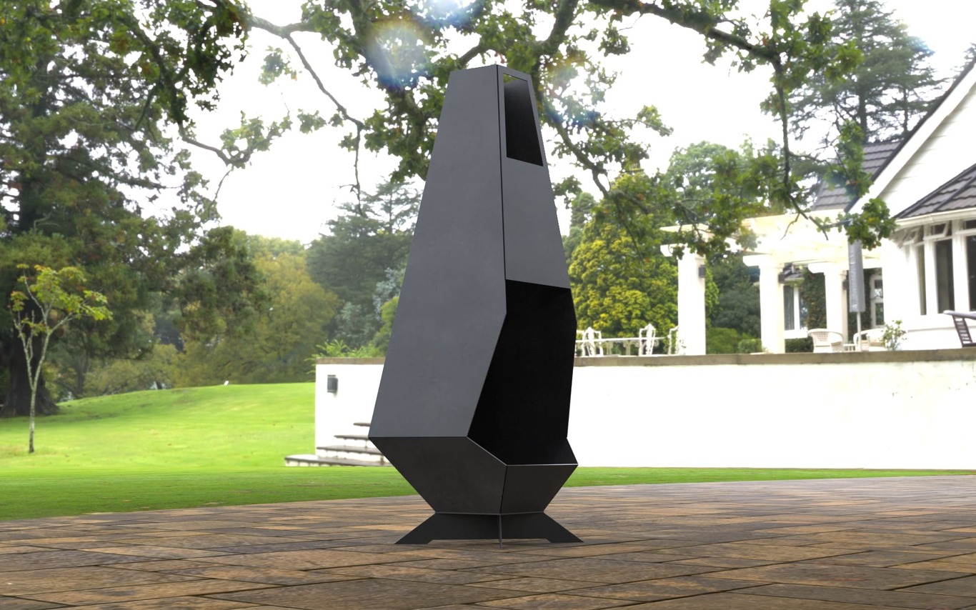 Outdoor Modern V2 Fireplace. DXF, SVG files for laser, plasma cutting. Chiminea Fire Pit. Фото 7