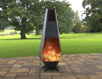 Șemineu exterior Modern V2. Fișiere DXF, SVG pentru tăiere cu laser, plasmă. Chiminea