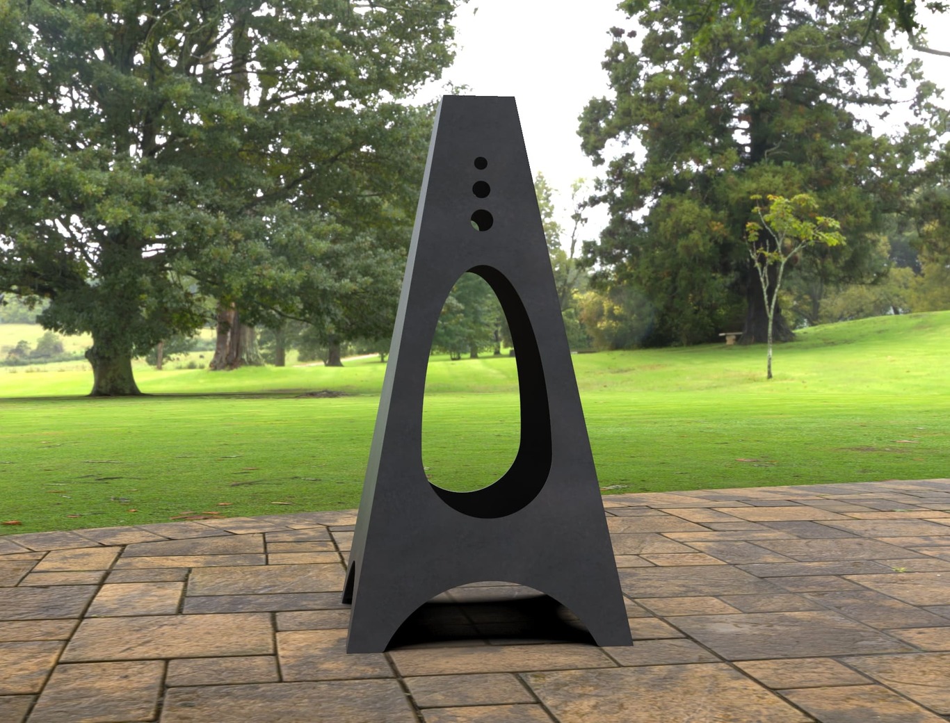 Backyard Oval Fireplace. DXF, SVG files for laser, plasma cutting. Chiminea Fire Pit. Фото 3