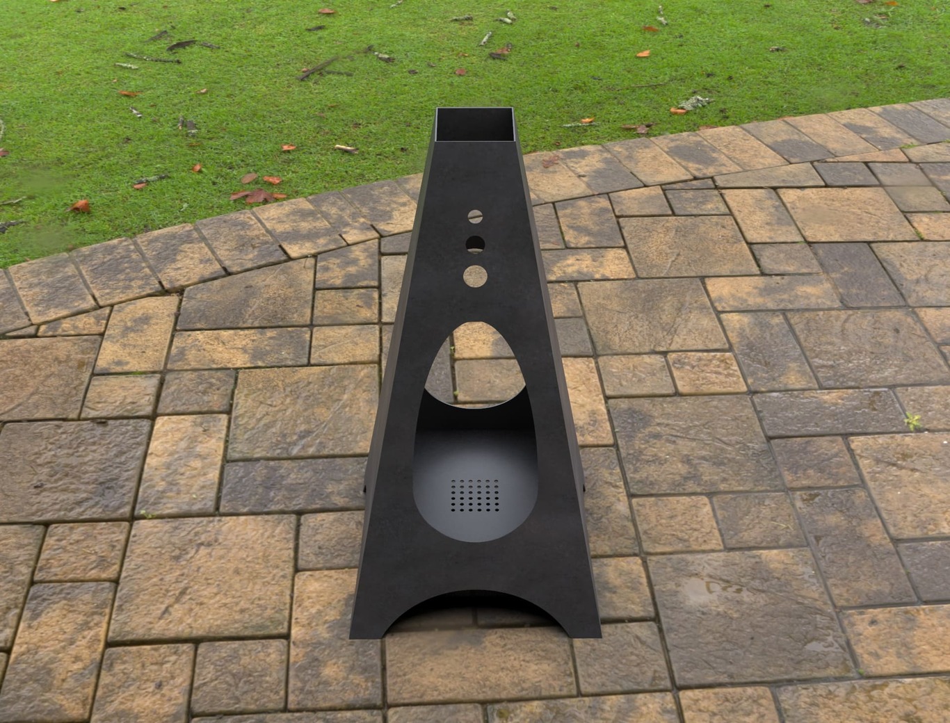 Backyard Oval Fireplace. DXF, SVG files for laser, plasma cutting. Chiminea Fire Pit. Фото 4