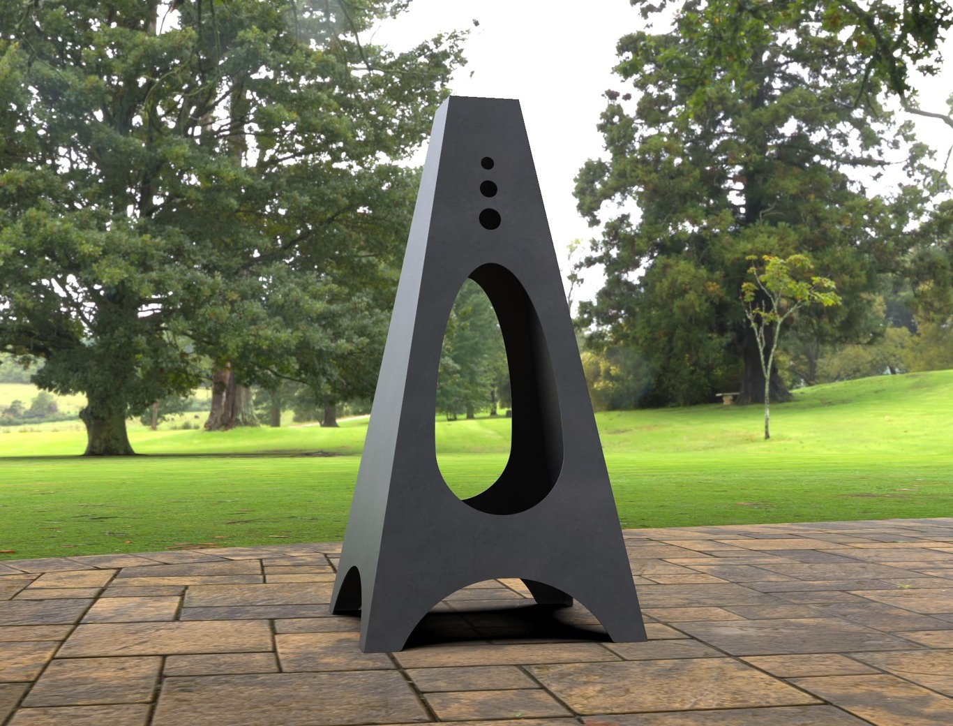 Backyard Oval Fireplace. DXF, SVG files for laser, plasma cutting. Chiminea Fire Pit. Фото 6