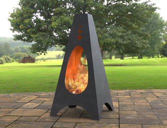 Backyard Oval Fireplace. DXF, SVG files for laser, plasma cutting. Chiminea Fire Pit