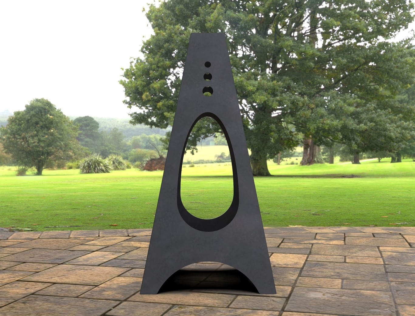 Garden Oval V2 Fireplace. DXF, SVG files for laser, plasma cutting. Pyramid Fire Pit. Фото 5