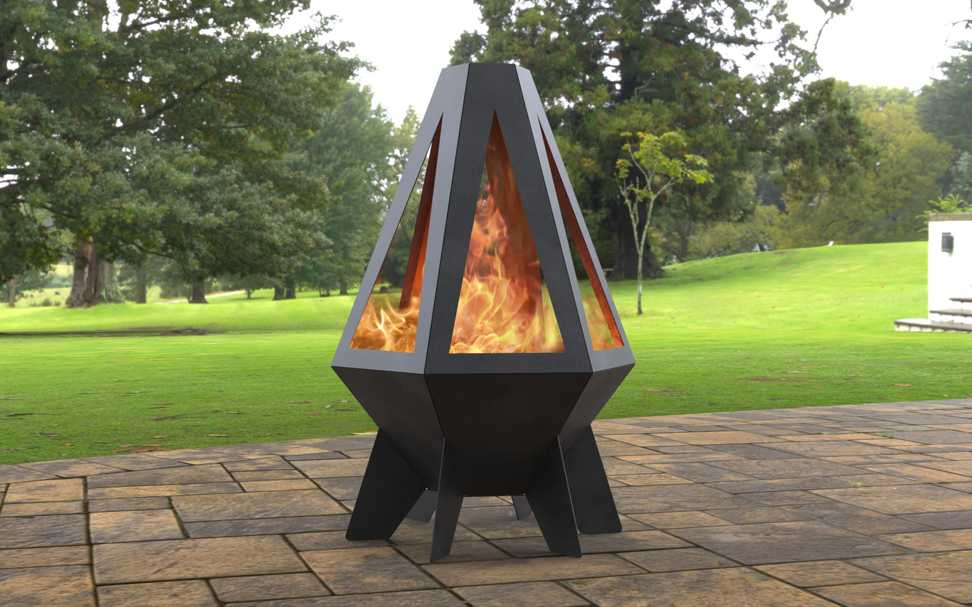 Caminetto da Esterno Razzo V2. File DXF, SVG per taglio laser, plasma. Braciere Chiminea. Фото 2