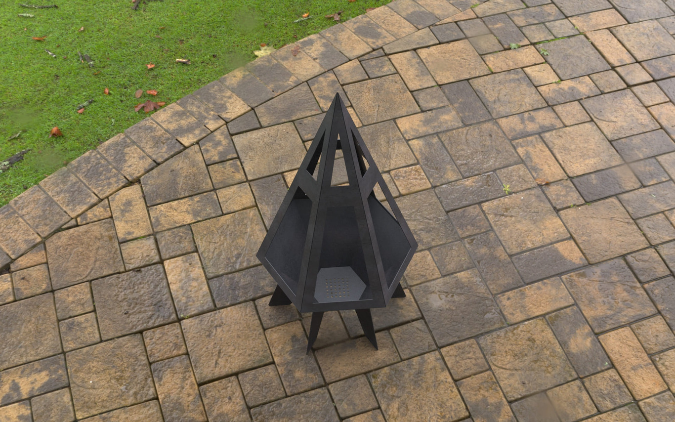 Caminetto da Patio Razzo V3. File DXF, SVG per taglio laser, plasma. Braciere Chiminea. Фото 8