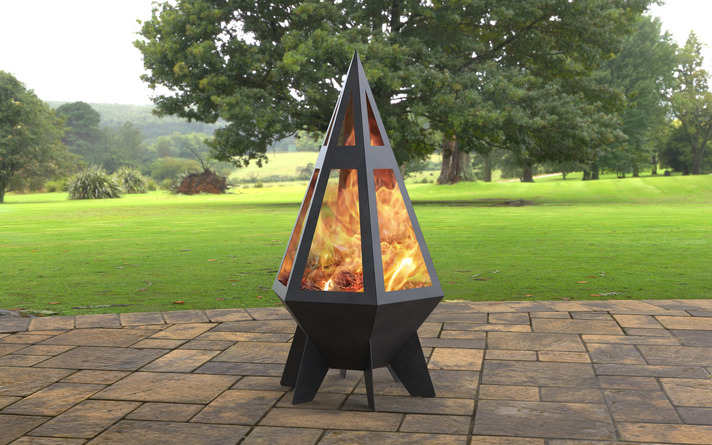 Caminetto da Patio Razzo V3. File DXF, SVG per taglio laser, plasma. Braciere Chiminea