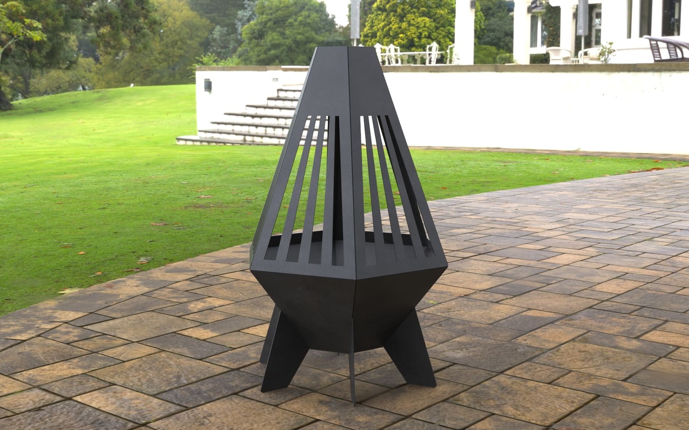 Backyard Rocket V4 Fireplace. DXF, SVG files for laser, plasma cutting. Chiminea Fire Pit. Фото 5