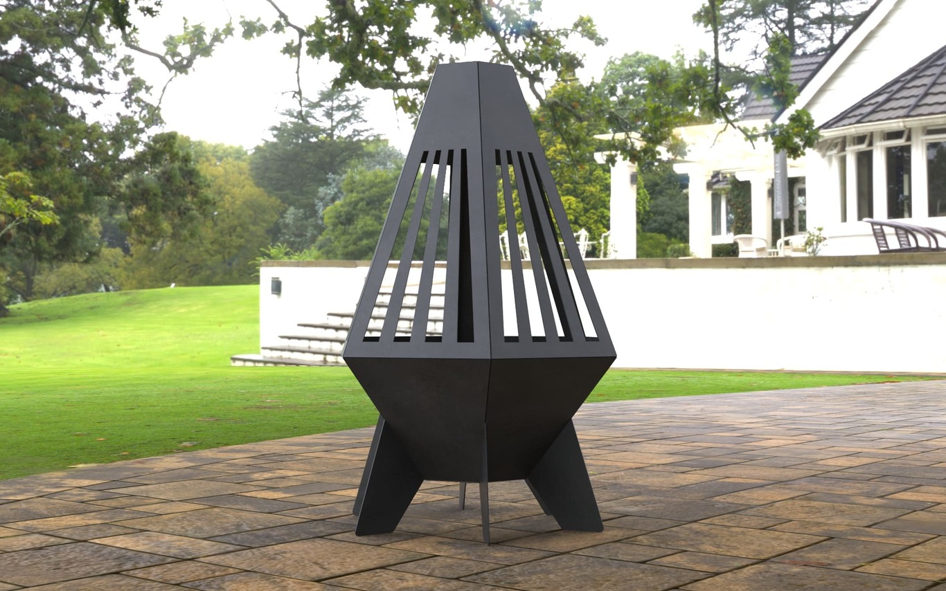 Backyard Rocket V4 Fireplace. DXF, SVG files for laser, plasma cutting. Chiminea Fire Pit. Фото 7