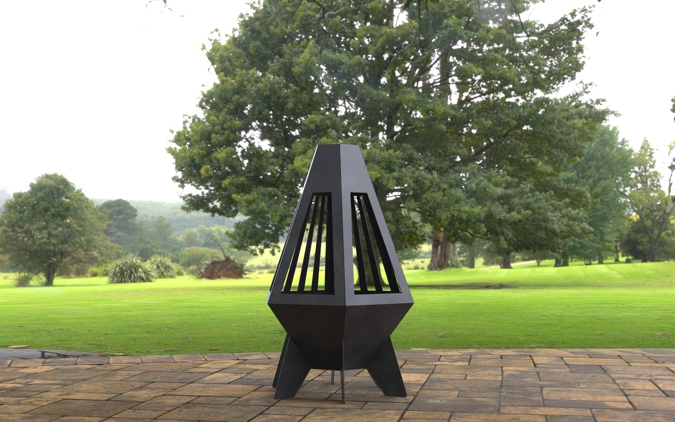 Backyard Rocket V4 Fireplace. DXF, SVG files for laser, plasma cutting. Chiminea Fire Pit. Фото 9
