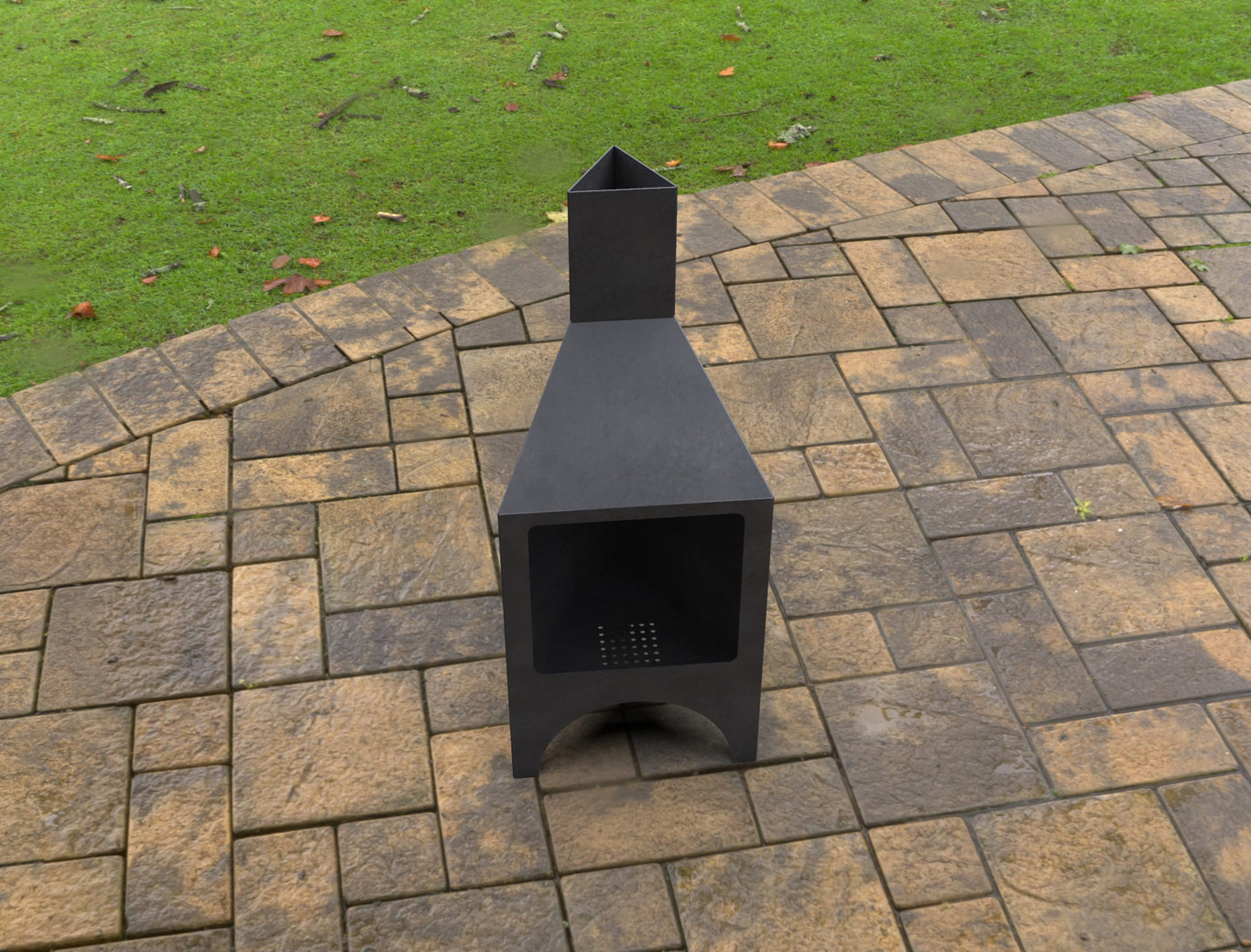 Garden Stove Fireplace. DXF, SVG files for laser, plasma cutting. Pyramid Fire Pit. Фото 4