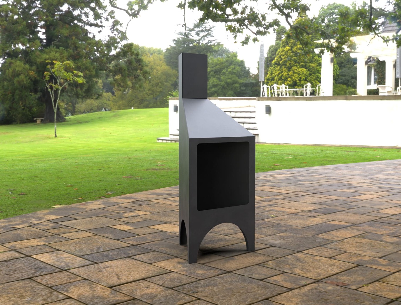 Garden Stove Fireplace. DXF, SVG files for laser, plasma cutting. Pyramid Fire Pit. Фото 6