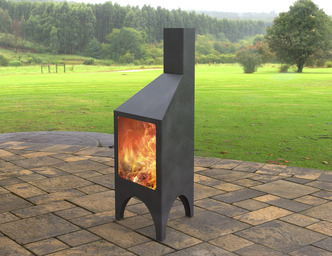 Garden Stove Fireplace. DXF, SVG files for laser, plasma cutting. Pyramid Fire Pit