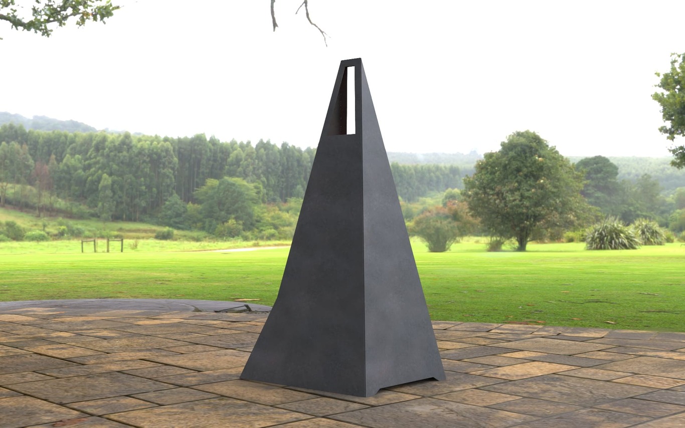Garden Style Fireplace. DXF, SVG files for laser, plasma cutting. Pyramid Fire Pit. Фото 7