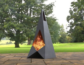 Garden Style Fireplace. DXF, SVG files for laser, plasma cutting. Pyramid Fire Pit