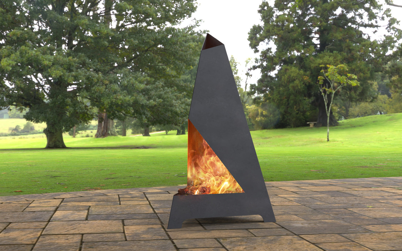 Șemineu triunghiular pentru terasă. Fișiere DXF, SVG pentru tăiere cu laser, plasmă. Chiminea. Фото 2