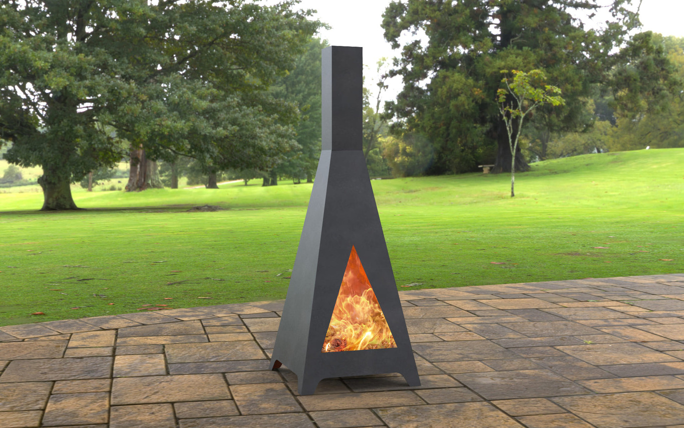 Garden Trio Fireplace. DXF, SVG files for laser, plasma cutting. Pyramid Fire Pit
