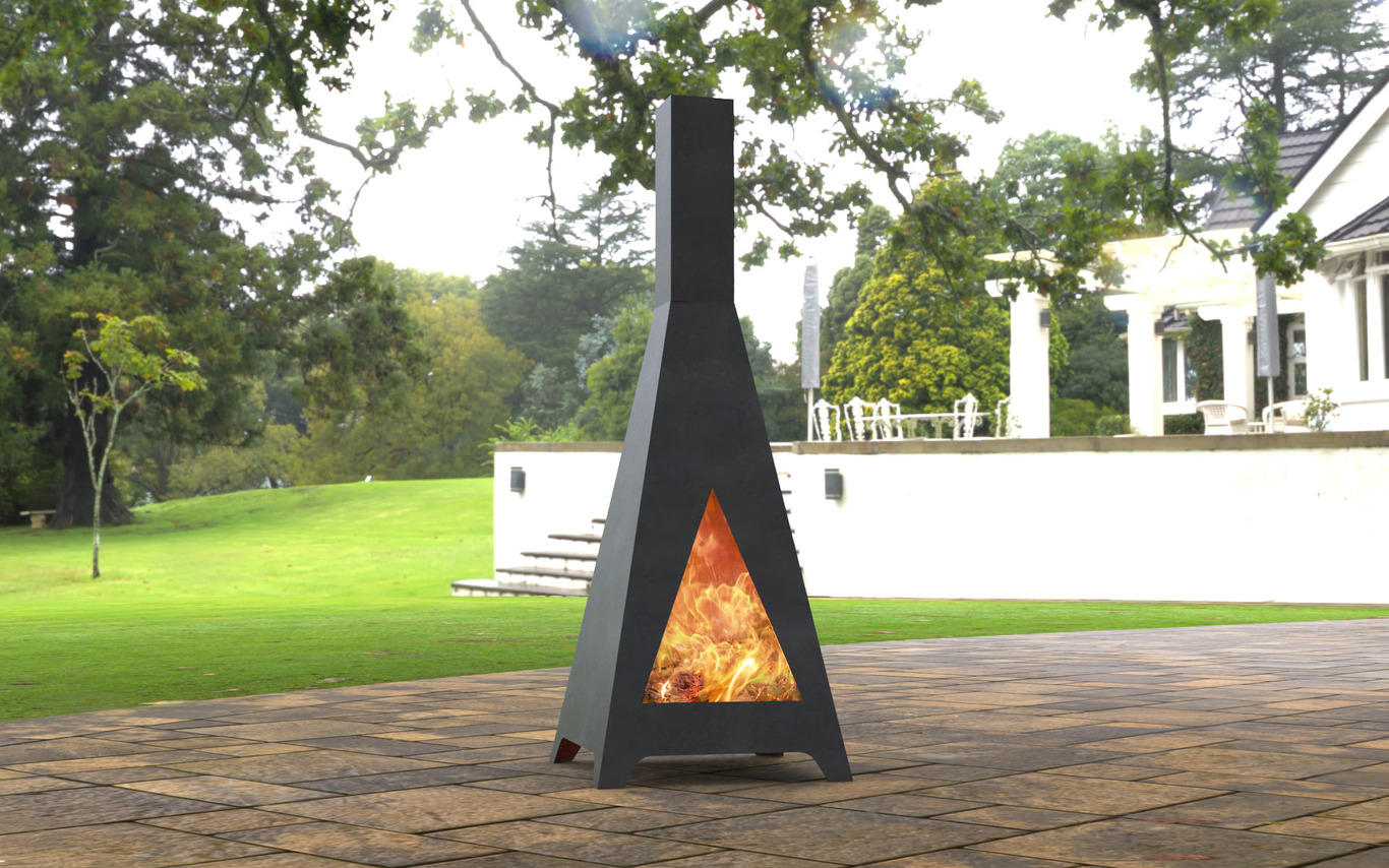 Garden Trio Fireplace. DXF, SVG files for laser, plasma cutting. Pyramid Fire Pit. Фото 2