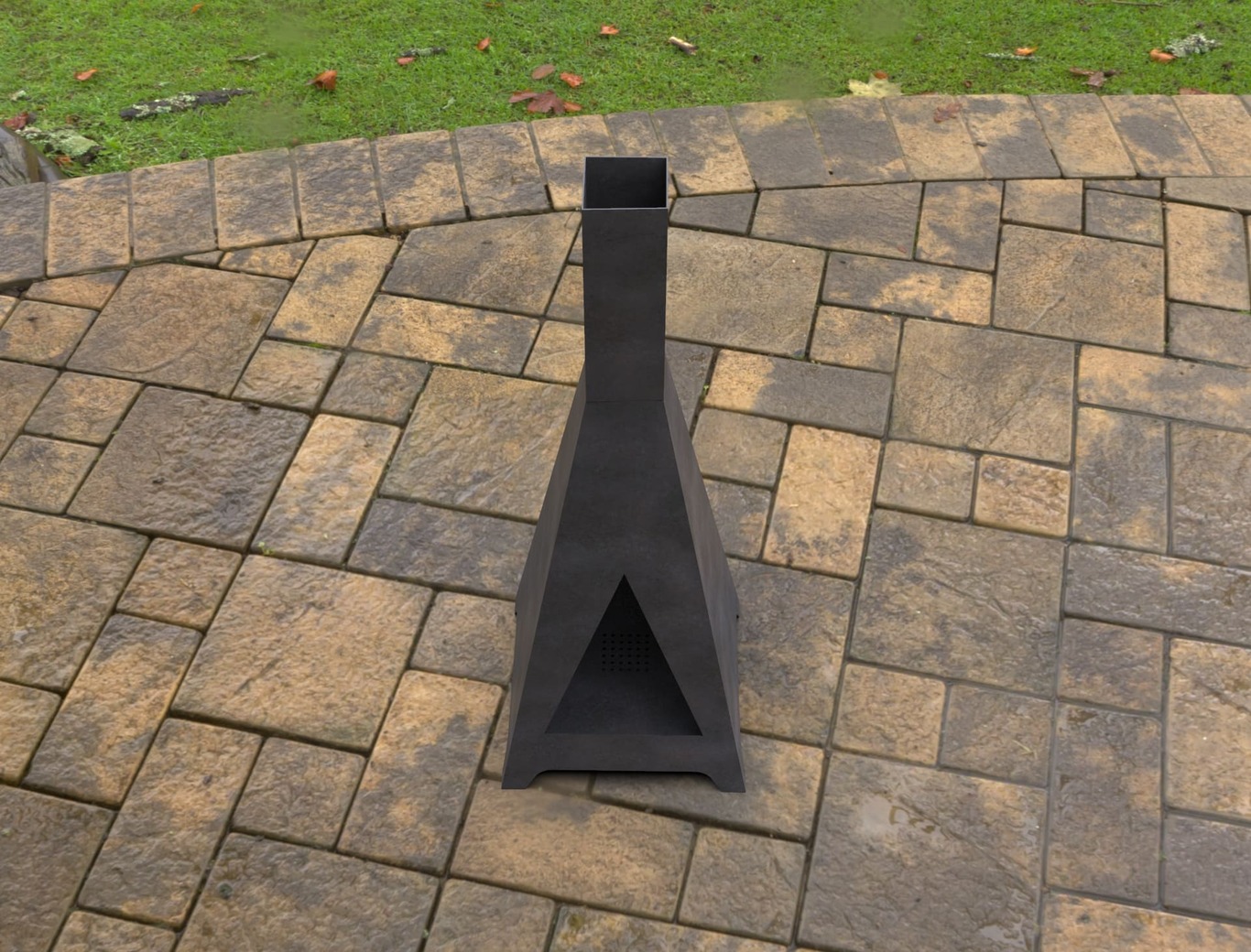 Garden Trio Fireplace. DXF, SVG files for laser, plasma cutting. Pyramid Fire Pit. Фото 4