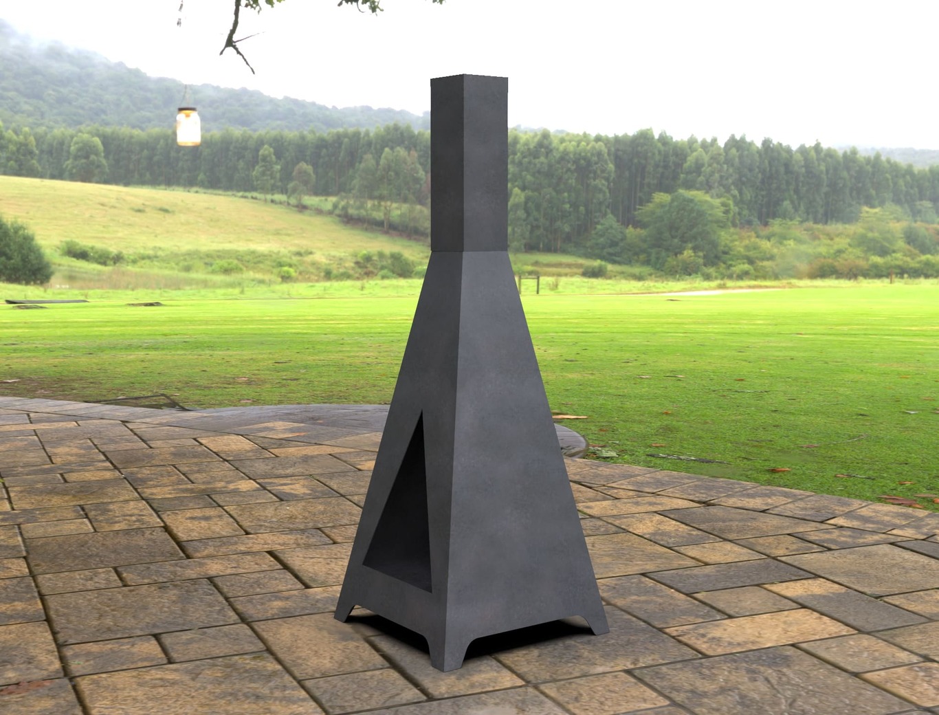 Garden Trio Fireplace. DXF, SVG files for laser, plasma cutting. Pyramid Fire Pit. Фото 5