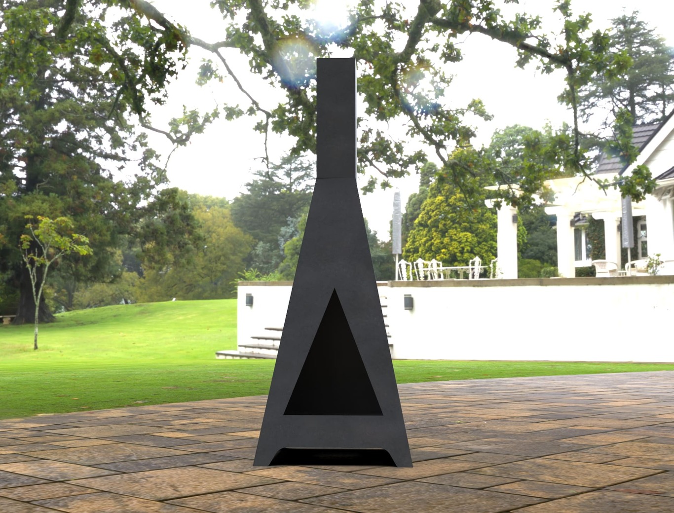 Garden Trio Fireplace. DXF, SVG files for laser, plasma cutting. Pyramid Fire Pit. Фото 7