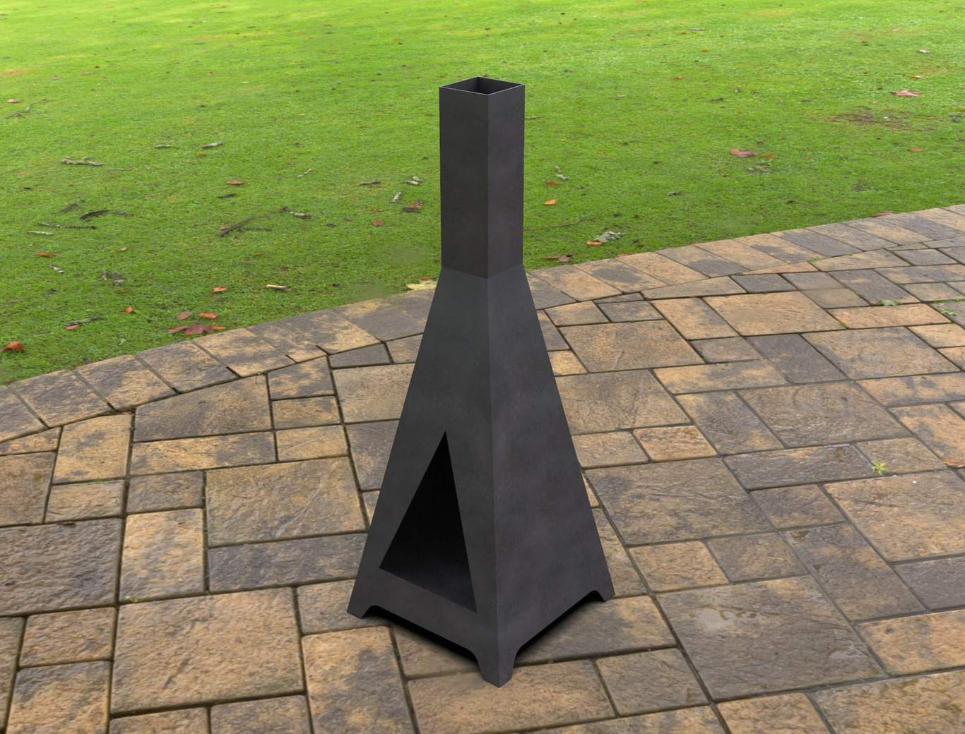 Garden Trio Fireplace. DXF, SVG files for laser, plasma cutting. Pyramid Fire Pit. Фото 8