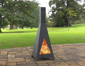 Garden Trio Fireplace. DXF, SVG files for laser, plasma cutting. Pyramid Fire Pit