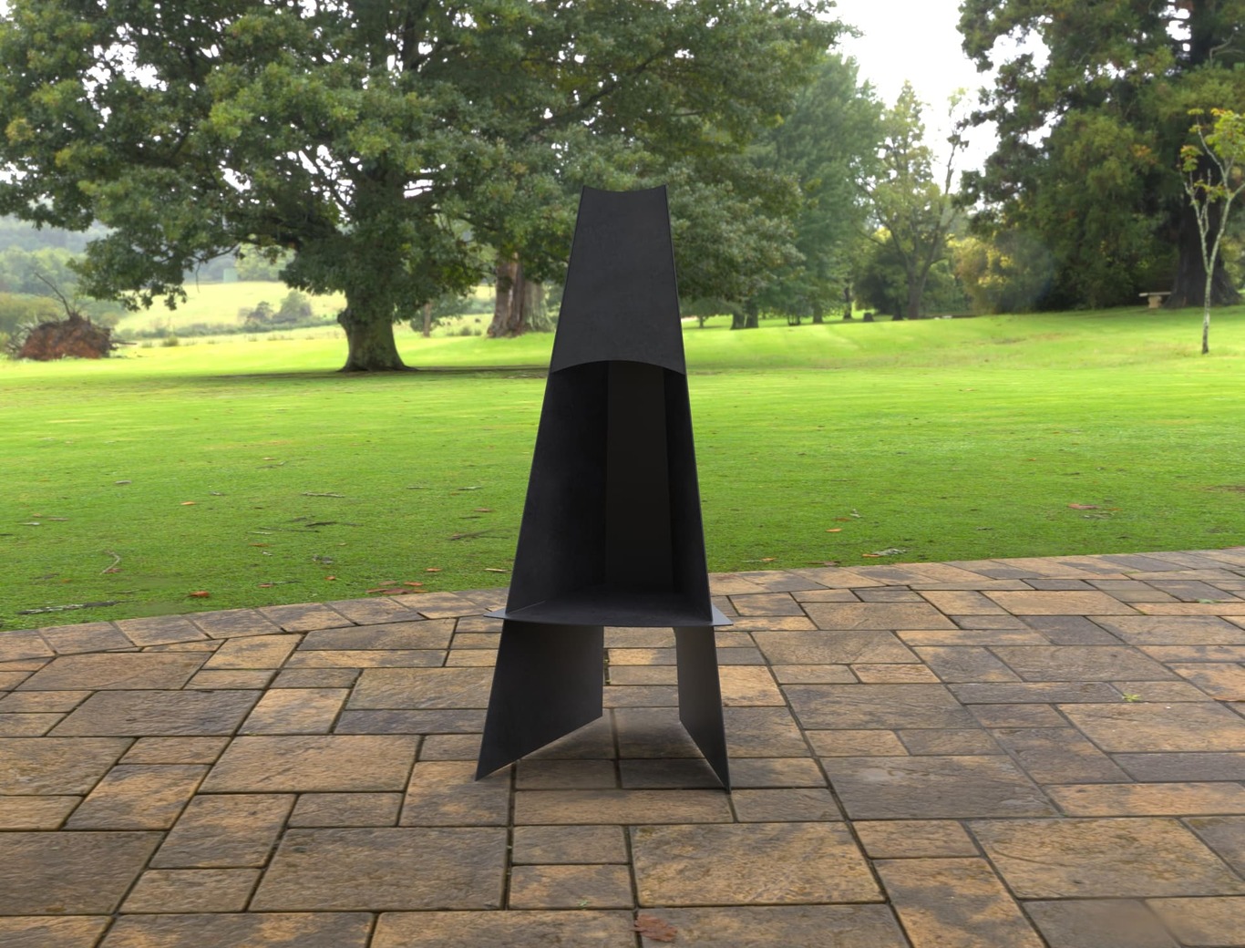 Lareira Externa Uni de Jardim. Arquivos DXF e SVG para corte a laser e plasma. Lareira Externa Pirâmide. Фото 3