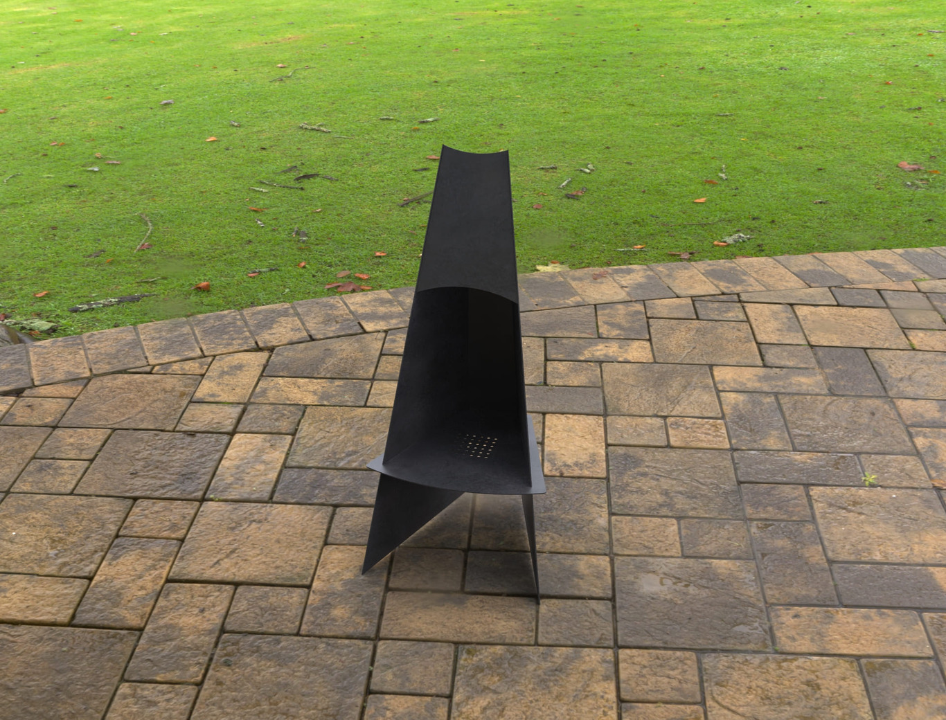 Lareira Externa Uni de Jardim. Arquivos DXF e SVG para corte a laser e plasma. Lareira Externa Pirâmide. Фото 4